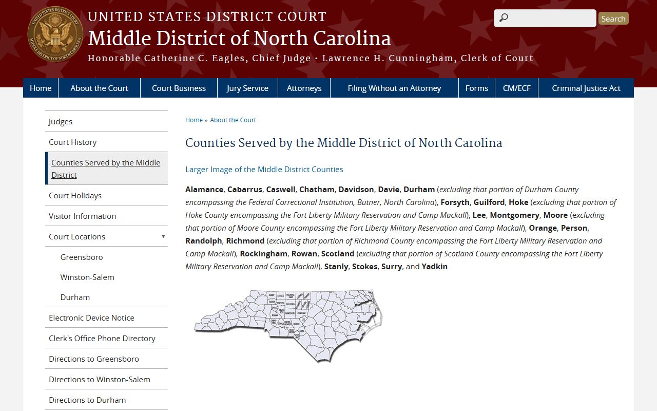 Scotland County Clerk of Superior Court federal court distinction
