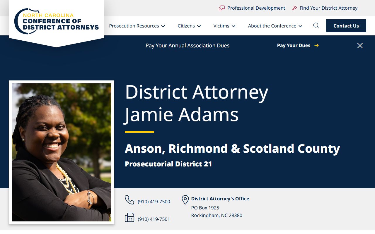 Scotland County arrest records Prosecutorial District 21 page