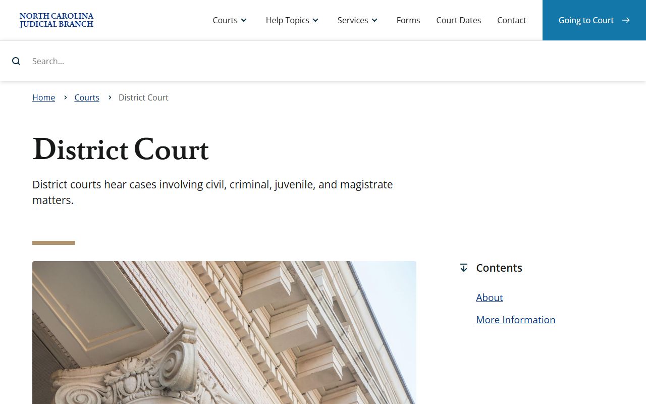 Scotland County court dockets District Court overview
