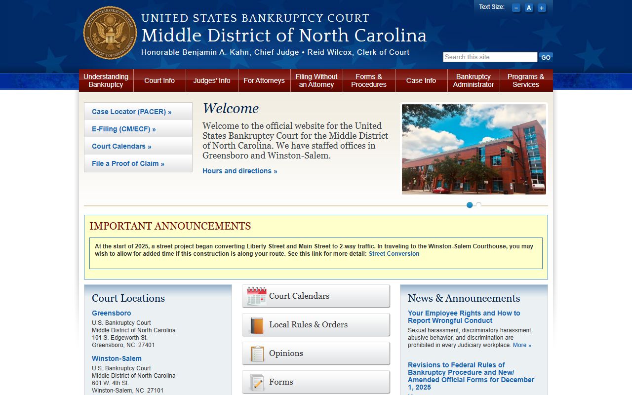 Scotland County court records Middle District bankruptcy court source