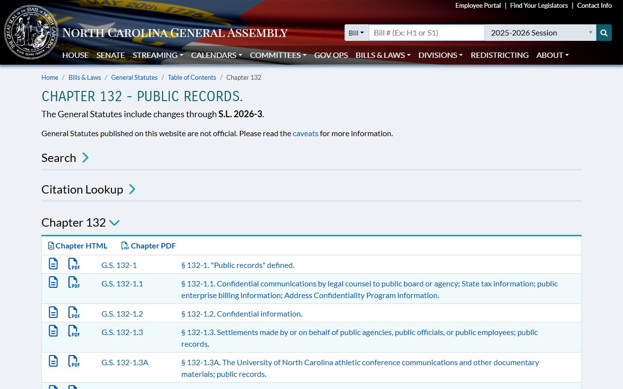 Scotland County court records North Carolina public records statutes