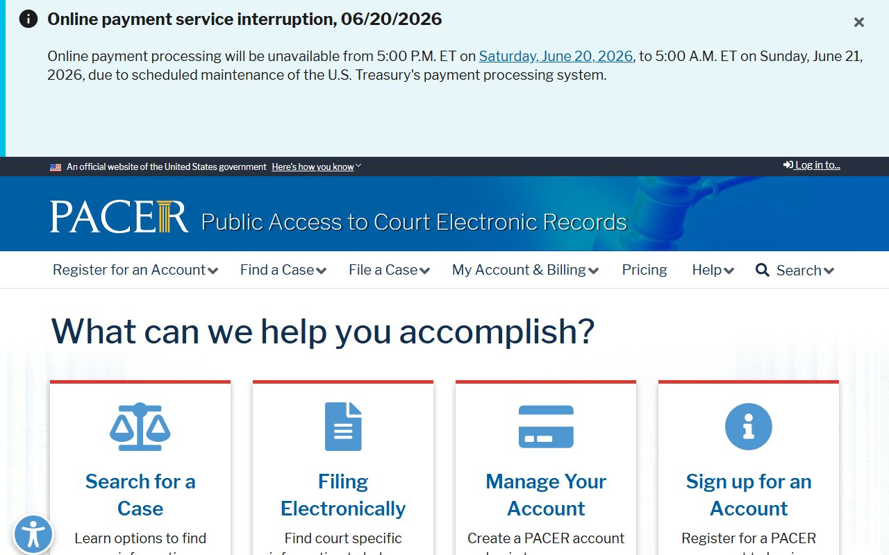Scotland County court records PACER federal records access