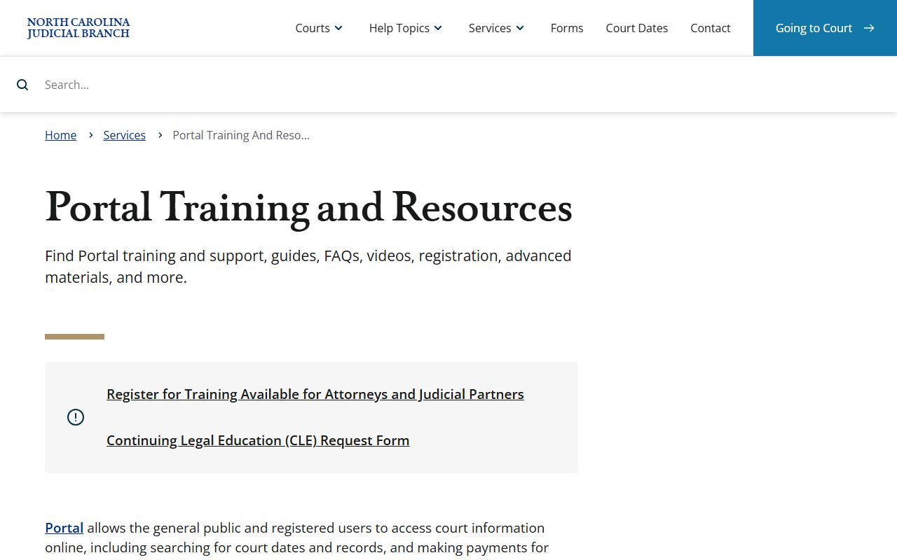 Scotland County court records Portal training search resources