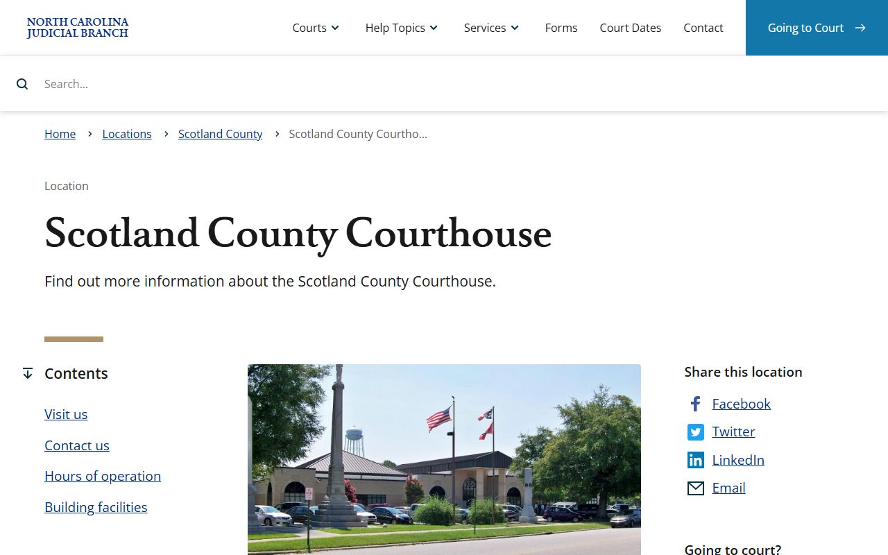 Scotland County court records courthouse address page